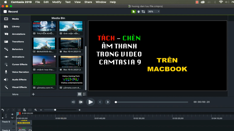 Mở phần mềm Camtasia